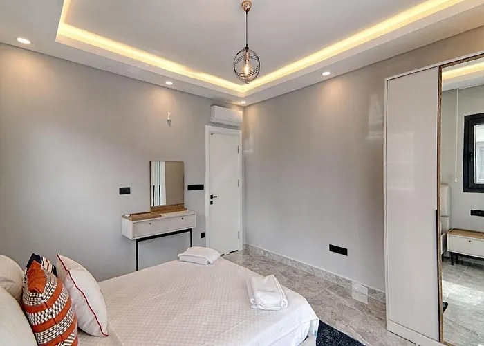 With Private Pool And Sea View In Goecek, Fethiye