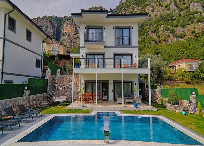 Villa With Private Pool And Sea View In Goecek, Fethiye