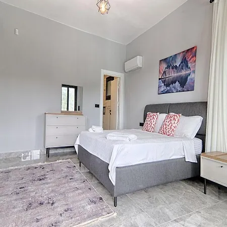 With Private Pool And Sea View In Goecek,