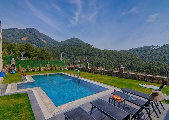 Villa With Private Pool And Sea View In Goecek, Fethiye