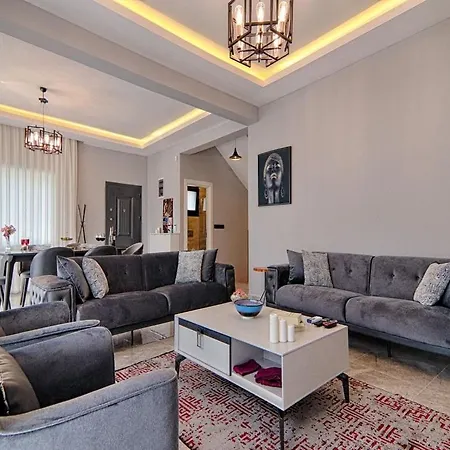 With Private Pool And Sea View In Goecek, Fethiye