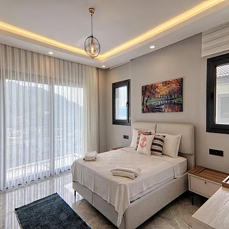 With Private Pool And Sea View In Goecek, Вилла