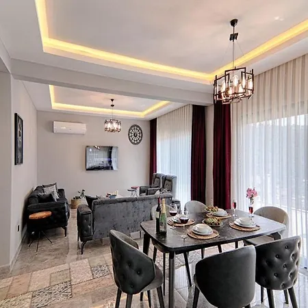 With Private Pool And Sea View In Goecek,