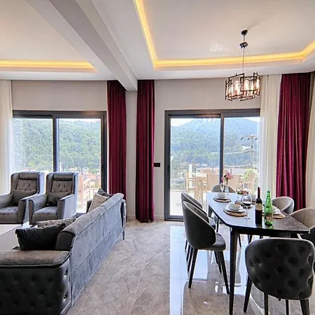 With Private Pool And Sea View In Goecek, Вилла