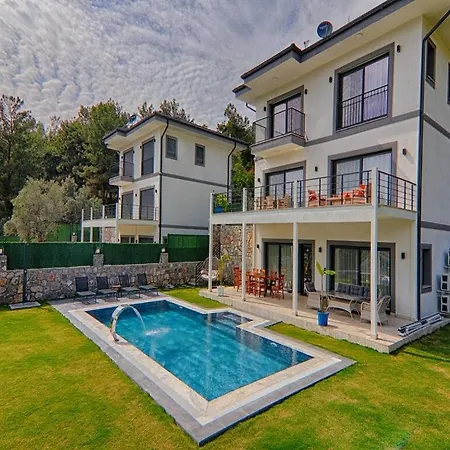 With Private Pool And Sea View In Goecek, ヴィラ