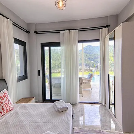 With Private Pool And Sea View In Goecek, Вилла