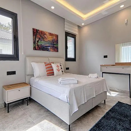 With Private Pool And Sea View In Goecek, Фетхие