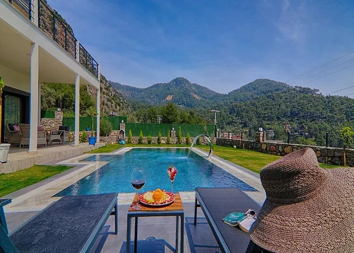 Villa With Private Pool And Sea View In Goecek, Fethiye