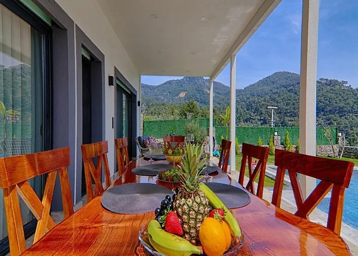 With Private Pool And Sea View In Goecek, فيلة *