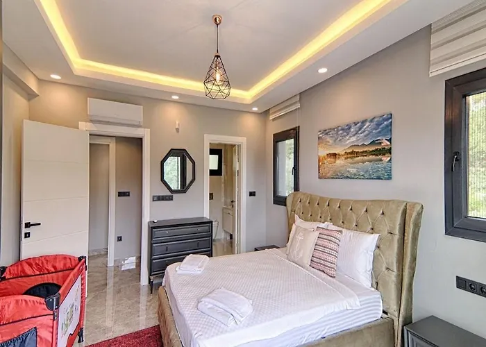 Villa With Private Pool And Sea View In Goecek, Fethiye