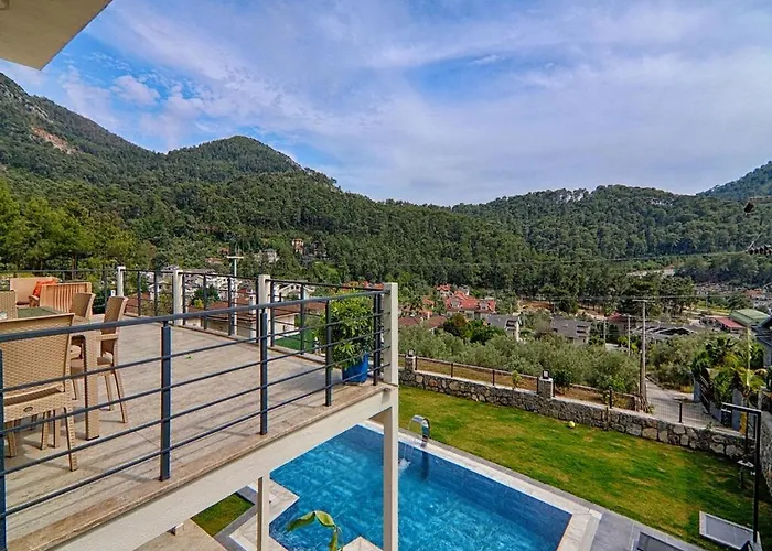 With Private Pool And Sea View In Goecek, *