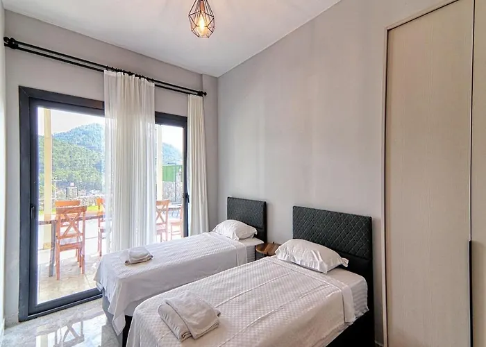 With Private Pool And Sea View In Goecek, *