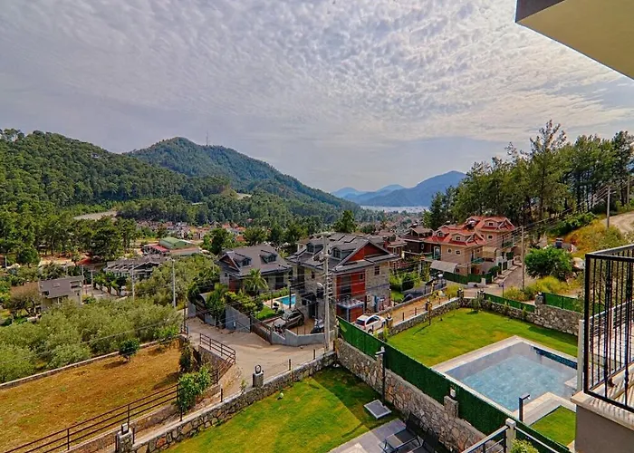 With Private Pool And Sea View In Goecek, *